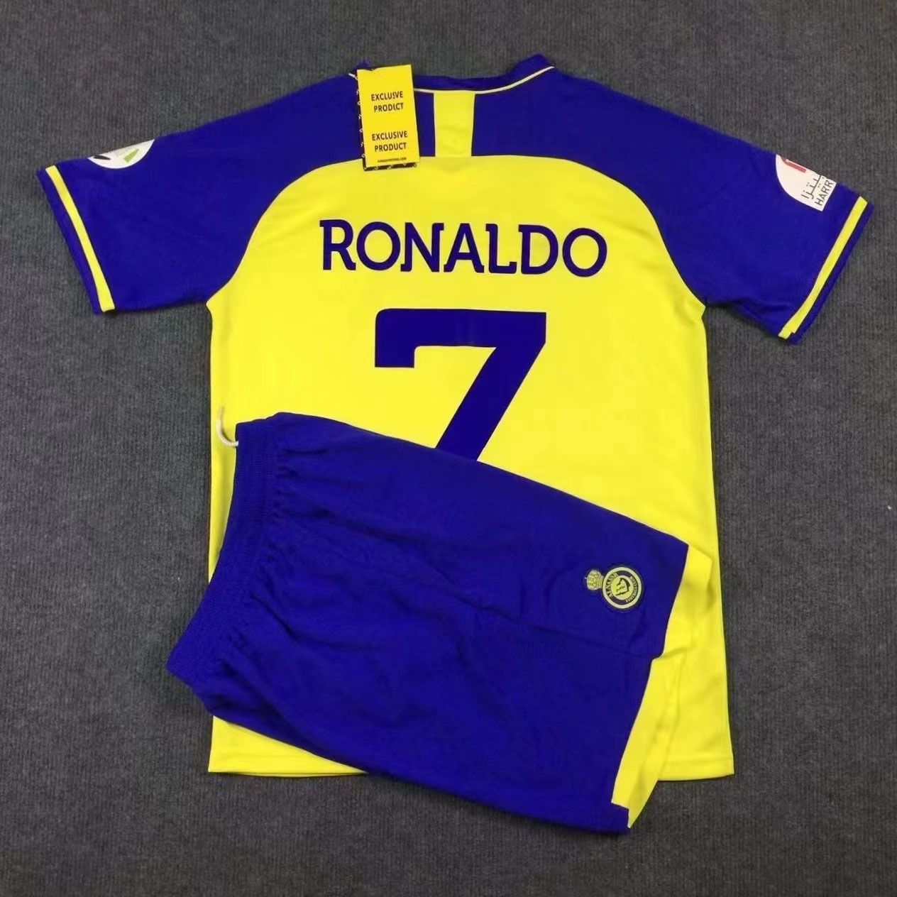 22-23沙特联赛利雅得胜利球衣7号c罗主客场成人童装足球服儿童 袜