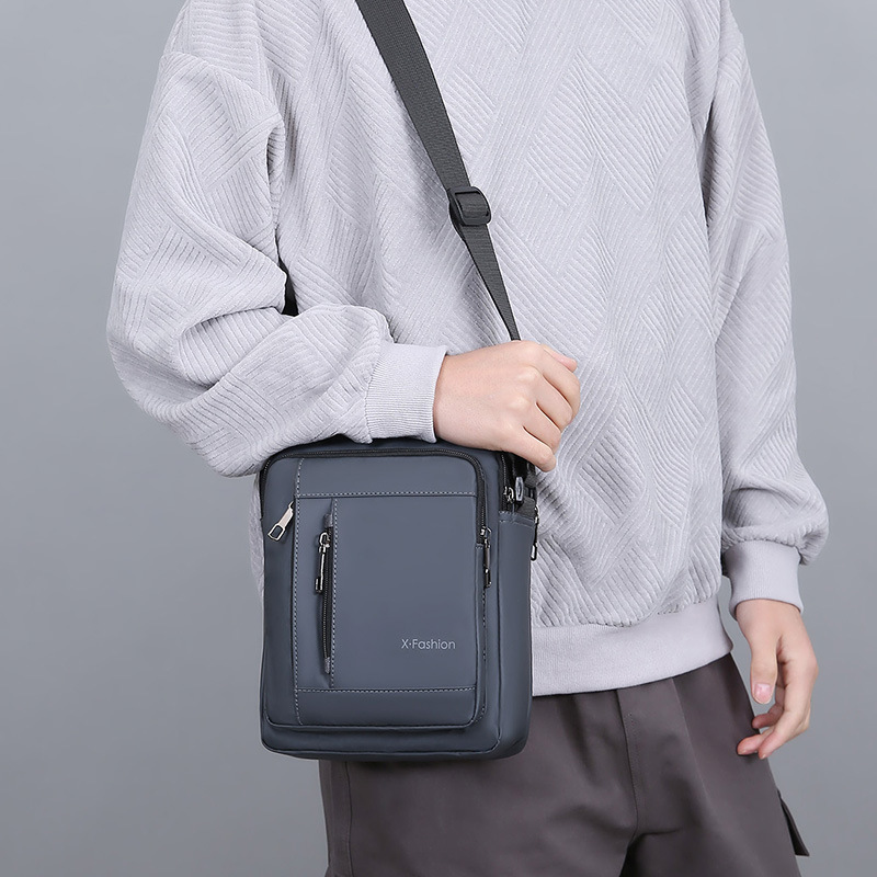 Business Commute Shoulder Bag Men's 2024 New Fashionable Stylish Large-Capacity Crossbody Bag Leisure Convenient Backpack for Going out