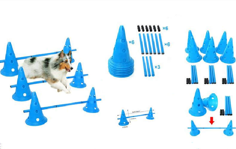 狗狗敏捷训练套装 训狗器材 宠物障碍课程训练跨栏 宠物训练用品