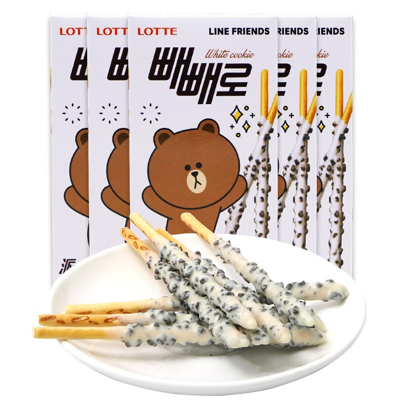 热销 韩国乐天派派乐夹心饼干棒 进口休闲食品零食膨化饼干