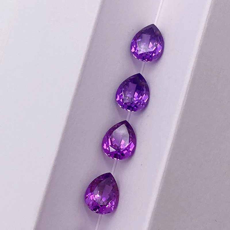7ct7*10mm/约2.5ct颜色培育紫蓝宝120.