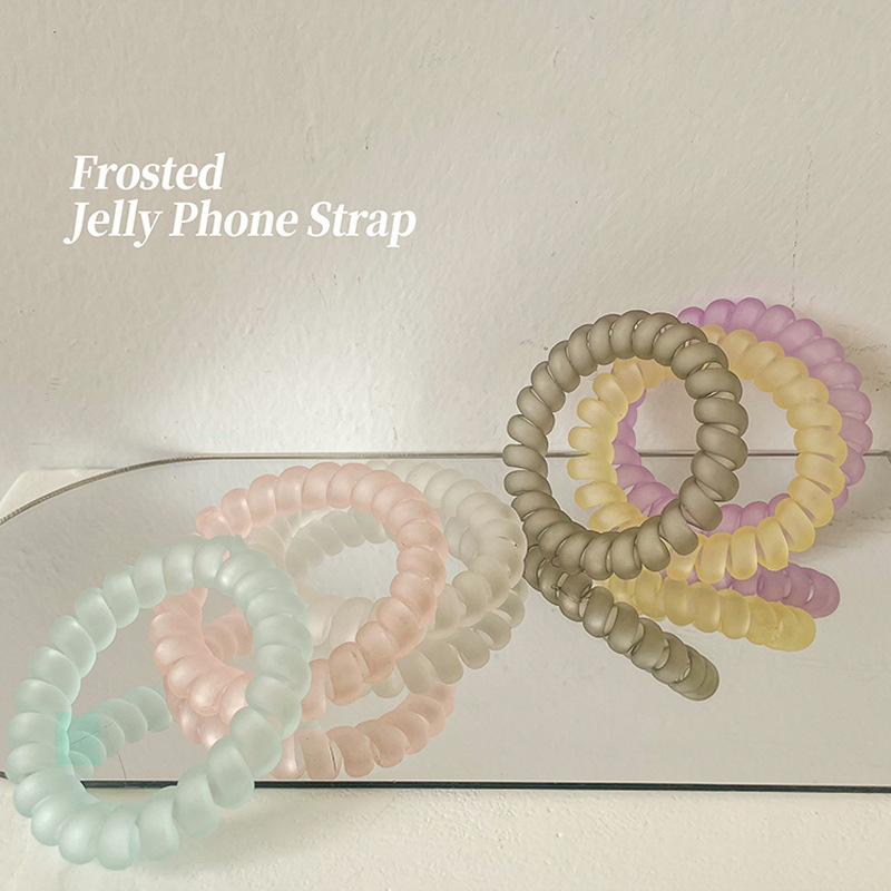 Girlish Style Frosted Jelly Elastic Rubber Hair Band Rope Simple Hair Ring Hair Rope Korean Solid Color Rubber Band Tied-up Hair Ponytail Hair String Hair Accessories