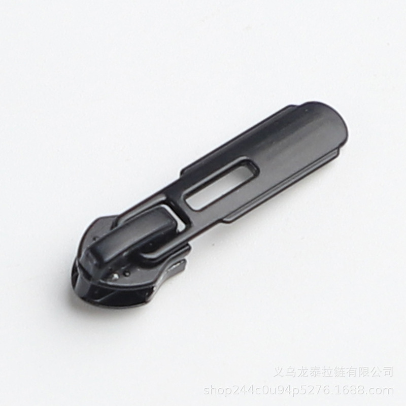 factory wholesale metal black lock pull head luggage zinc alloy 5# zipper head clothing quilt cover home textile pull head