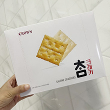 韩国进口零食品批发克丽安太口苏打饼干梳打牛扎饼休闲280g