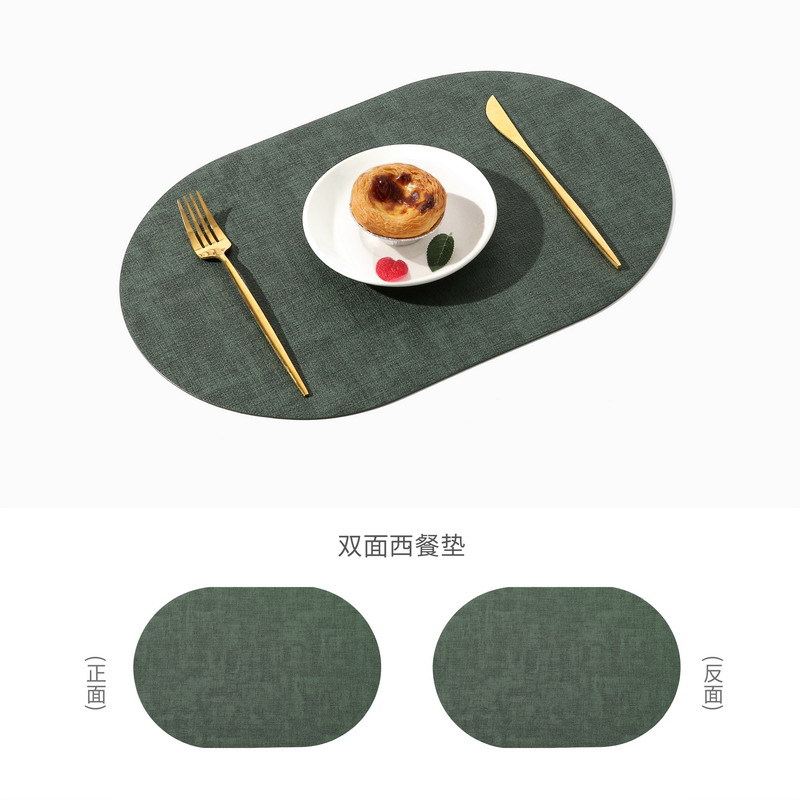 Factory Direct Sales PVC Leather Western-Style Placemat Hotel Home Table Mat Waterproof Oil-Proof Thermal Shielded Pad Cloth Pattern European Style Coasters
