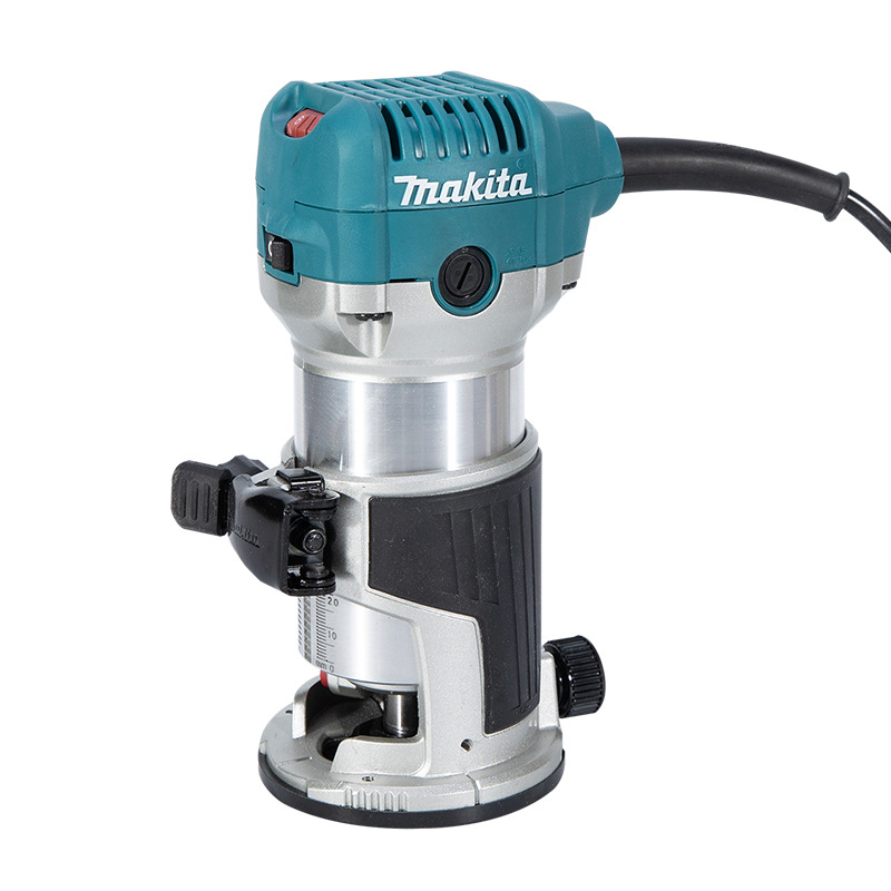 makita牧田修边机rt0700c木工电动工具多功能电铣机木工加工开槽