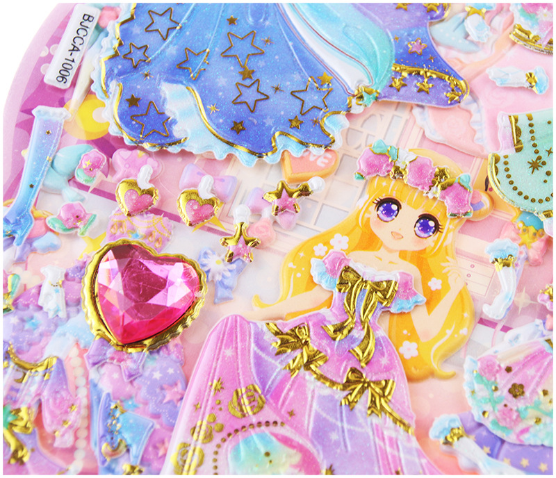 双层换装贴纸爱莎公主女孩六一儿童节礼物换衣服3d立体纱裙粘帖画