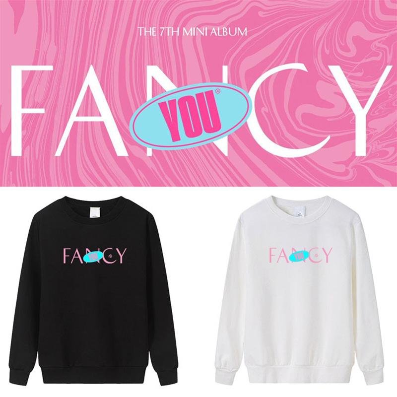 twice专辑fancy you周边应援衣服孙彩瑛林娜琏同款宽松圆领卫衣
