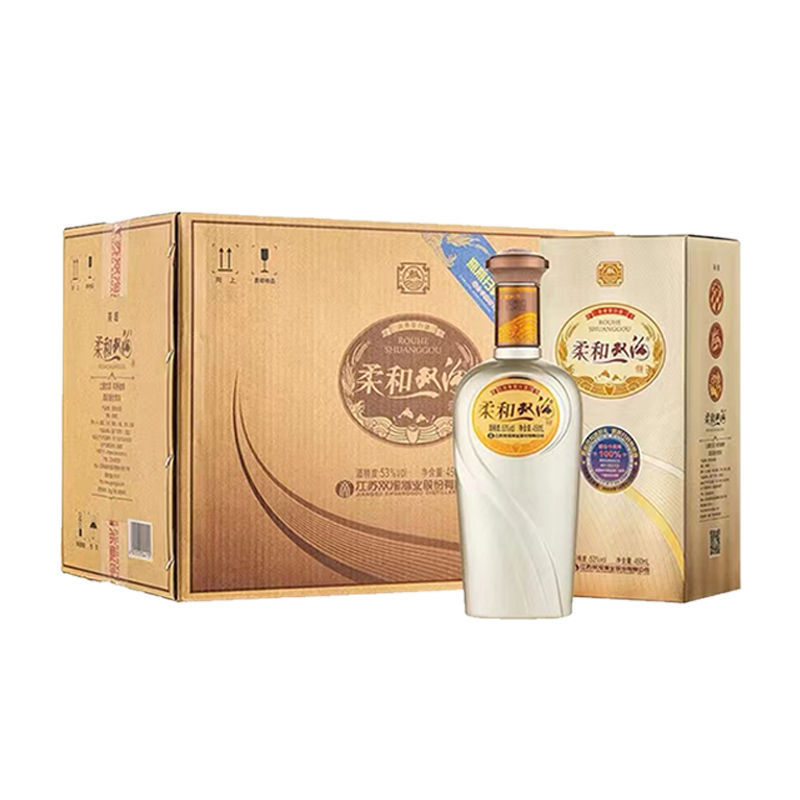 双沟柔和双沟银精品53度450ml*6瓶白酒浓香型纯粮整箱自饮佳品