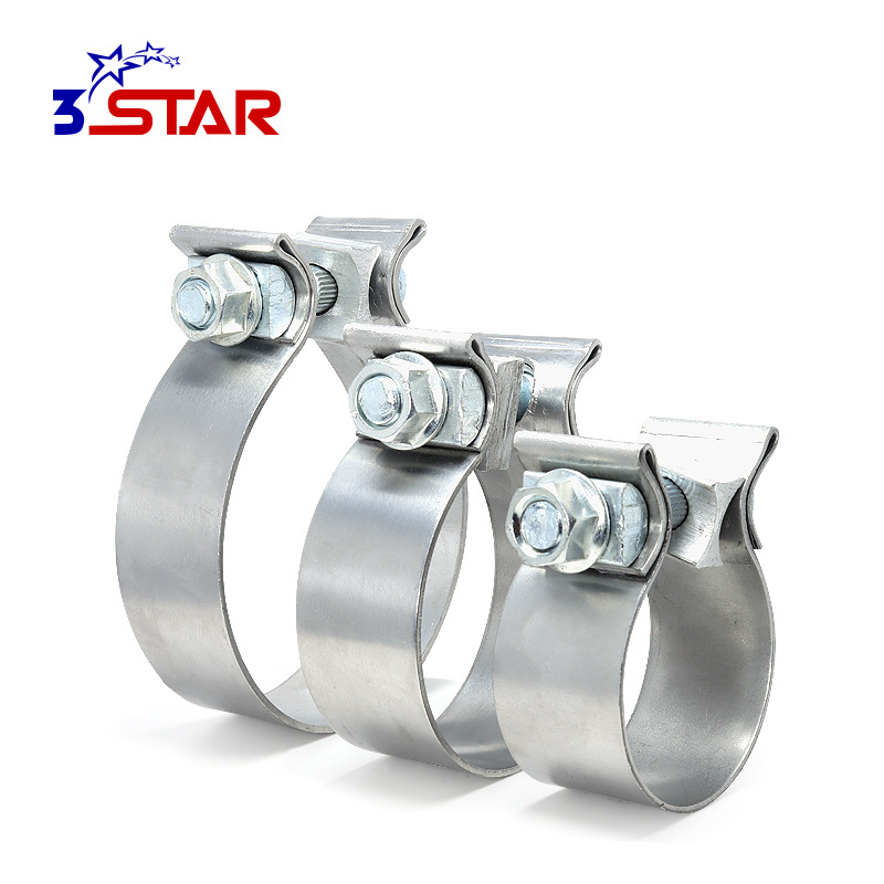 304不锈钢o型卡箍排气管卡箍强力抱箍消声器管卡汽车改装管箍管夹