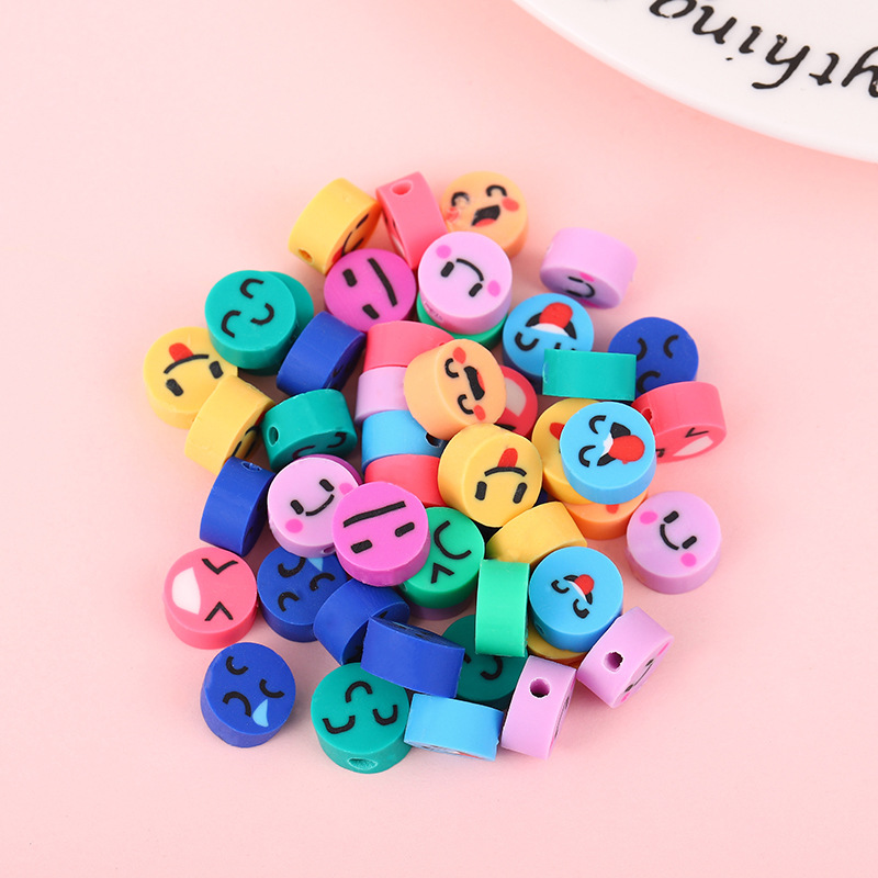 Children's Puzzle Polymer Clay Handmade Beaded DIY Ornament Accessories Polymer Clay Cute Expression Beads