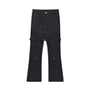 2023 Spring new pattern American style Street style Senior high school student daily Middle-waisted Jeans zipper cowboy trousers