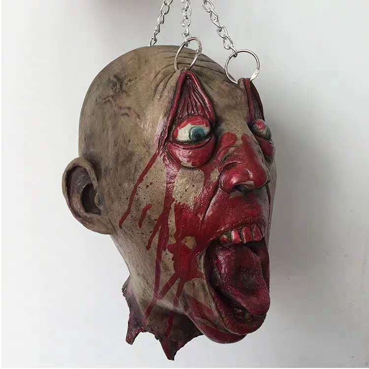 万圣节人头 断头男女鬼屋密室逃脱恐怖摆件道具装饰酒吧派对吓人
