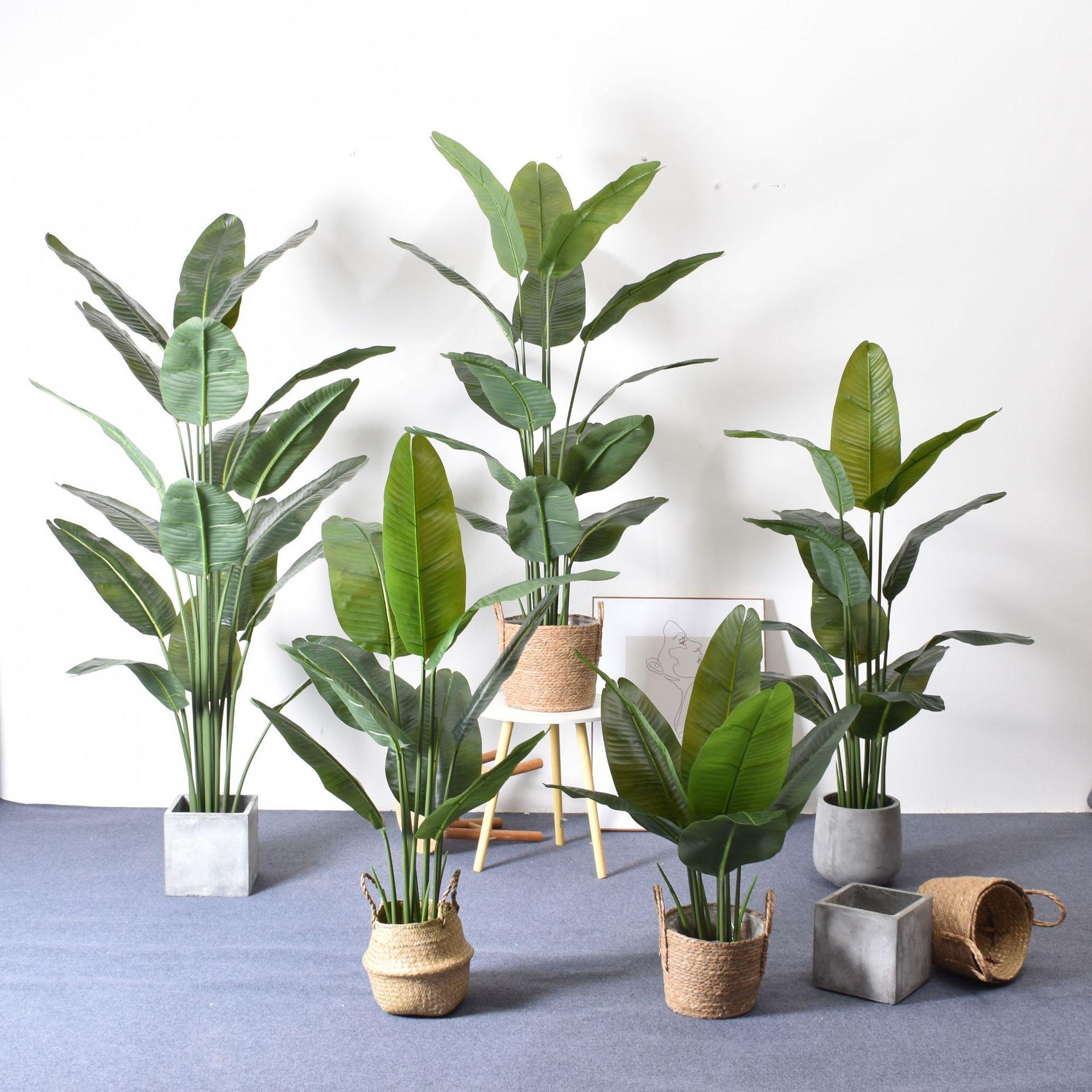 仿真植物旅人蕉盆栽北欧客厅室内装饰大型落地盆景绿植室内批发