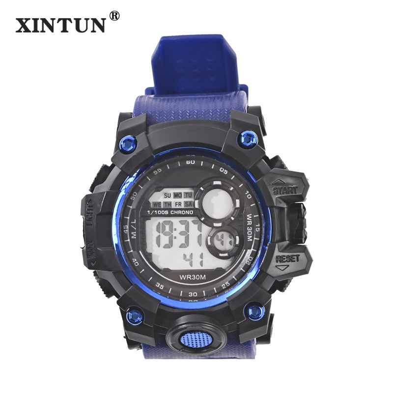 Foreign Trade Trend Fashion Electronic Watch Male Primary and Secondary School Students Casual Waterproof Multi-Functional Children's Electronic Watch Delivery