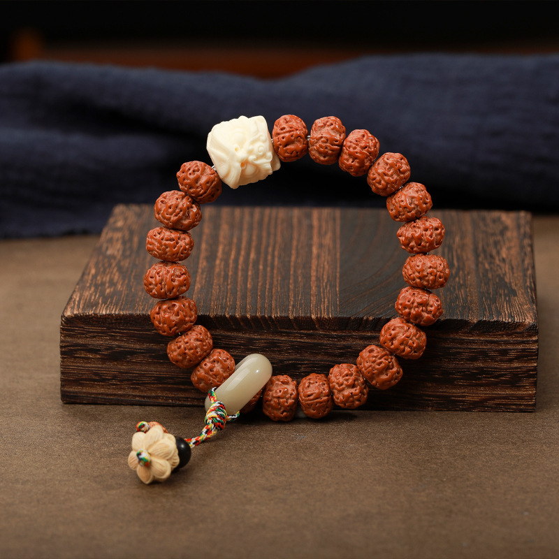 金刚菩提单圈醒狮跑环配饰龙年手串民族风男女款文玩把玩情侣饰品