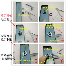 铝合金实心门把手大门防盗门锁手柄配件通用型老式保德安盼盼更换