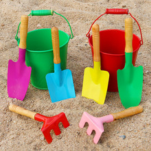海滩挖沙工具大童便携铁桶沙滩玩具套装宝宝赶海玩土挖土园艺工具