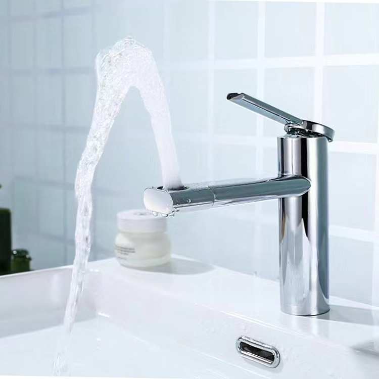 9c多功能可旋转向上出水黑色水龙头冷热台盆洗手盆台上下盆面盆龙