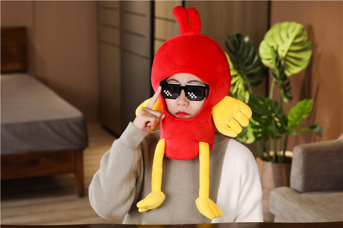 韩国ins可爱搞怪小鸡头套殷志源同款网红直播道具儿童舞台表演帽