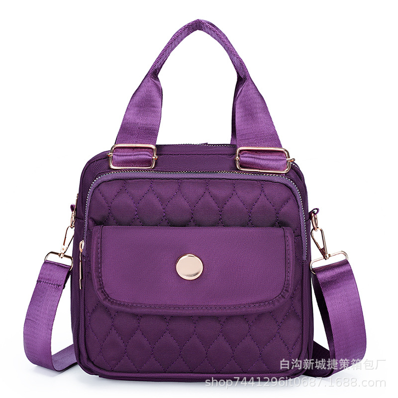 New Women's Bag Diamond Embroidery Thread Handbag Simple Shoulder Crossbody Bag Multipurpose Backpack