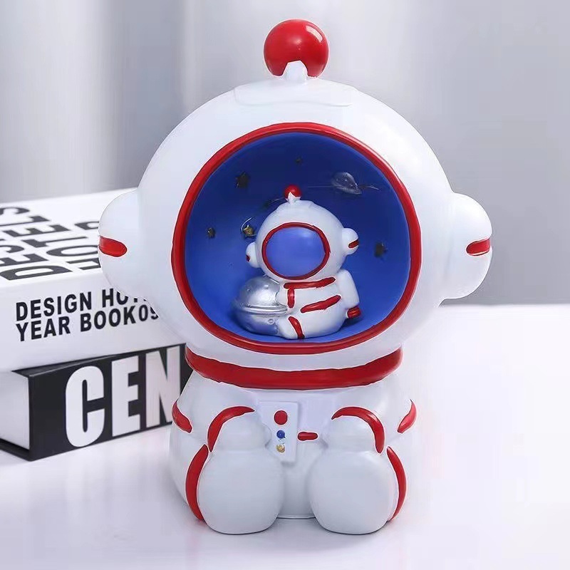 Outer Space Astronauts Small Night Lamp Coin Bank 2022 New Only-in-No-out Savings Bank Children's Toy Birthday Gift