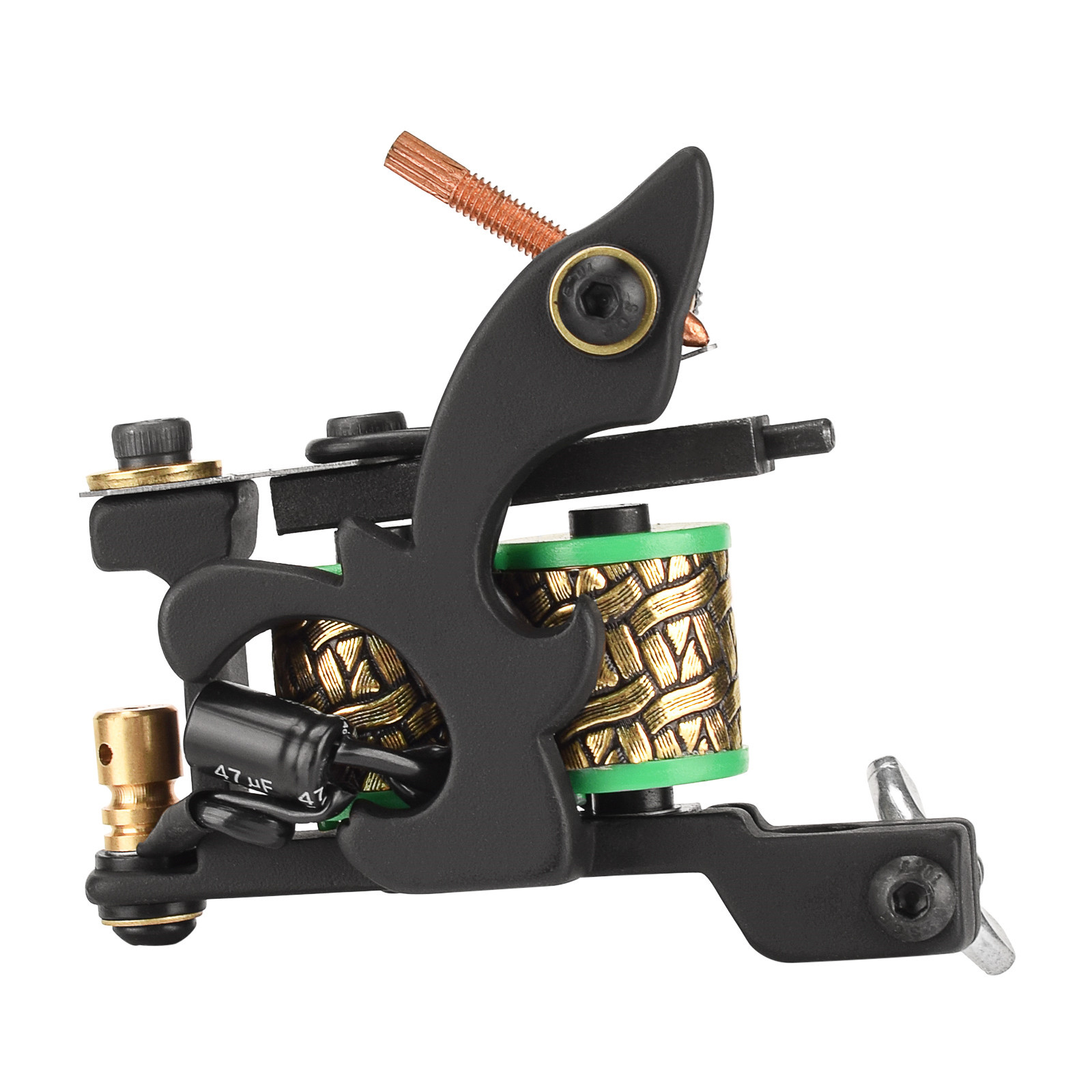 8匝半月割线铸铁架线圈纹身机 刺青机器新手初学者割线打雾设备