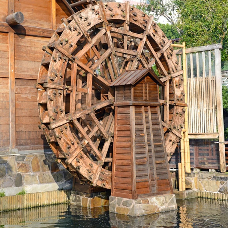 公园打卡景区景观水车