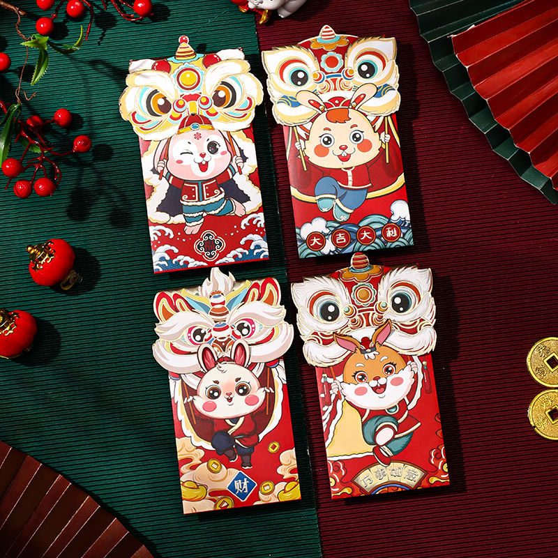 2024 Li Wei Feng Cartoon Dragon Year Red Pocket for Lucky Money New Year Red Envelope Xingshi Creative Personality New Year Lucky Red Packet Wholesale