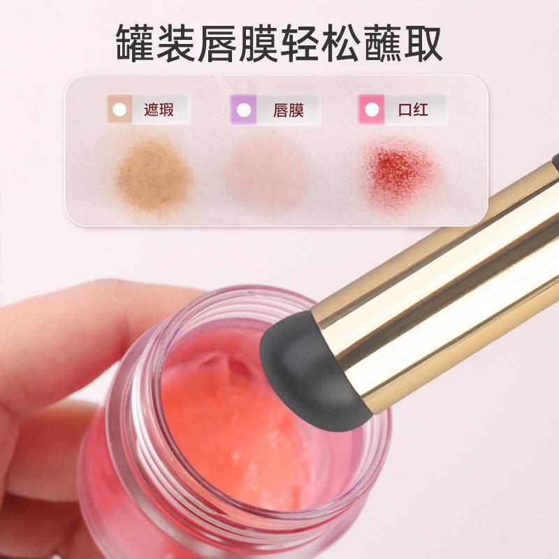 Popular round Head Silicone Lip Brush portable Finger Belly Lipstick Brush Non-Fading Concealer Blooming Makeup Brush Tool