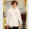 Plush Sweater Men's Hooded Easy T-shirts thickening keep warm sweater leisure time Color matching Trend motion Long sleeve jacket