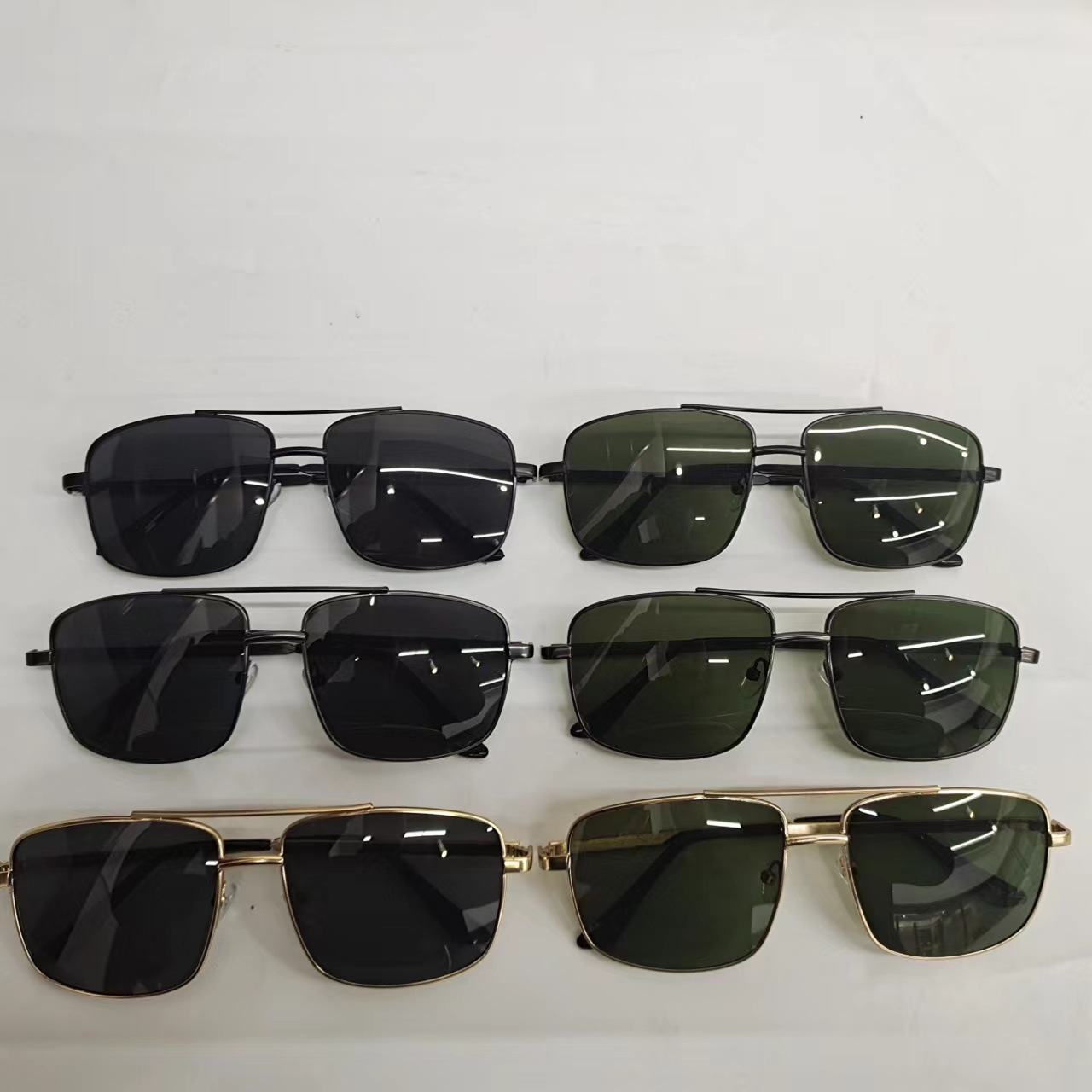 Factory Direct Sales Metal Sunglasses Wholesale Classic Box Aviator Sunglasses Sun Glasses Foreign Trade Sunglasses Wholesale Delivery