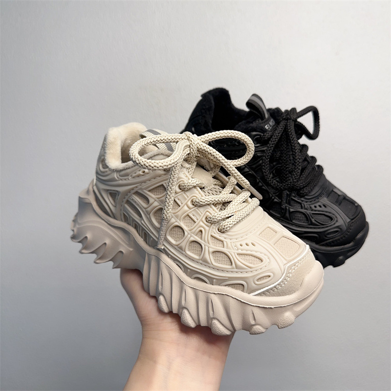 2023冬季新款男女童个性鞋底运动鞋时尚休闲鞋儿童老爹鞋潮鞋7026