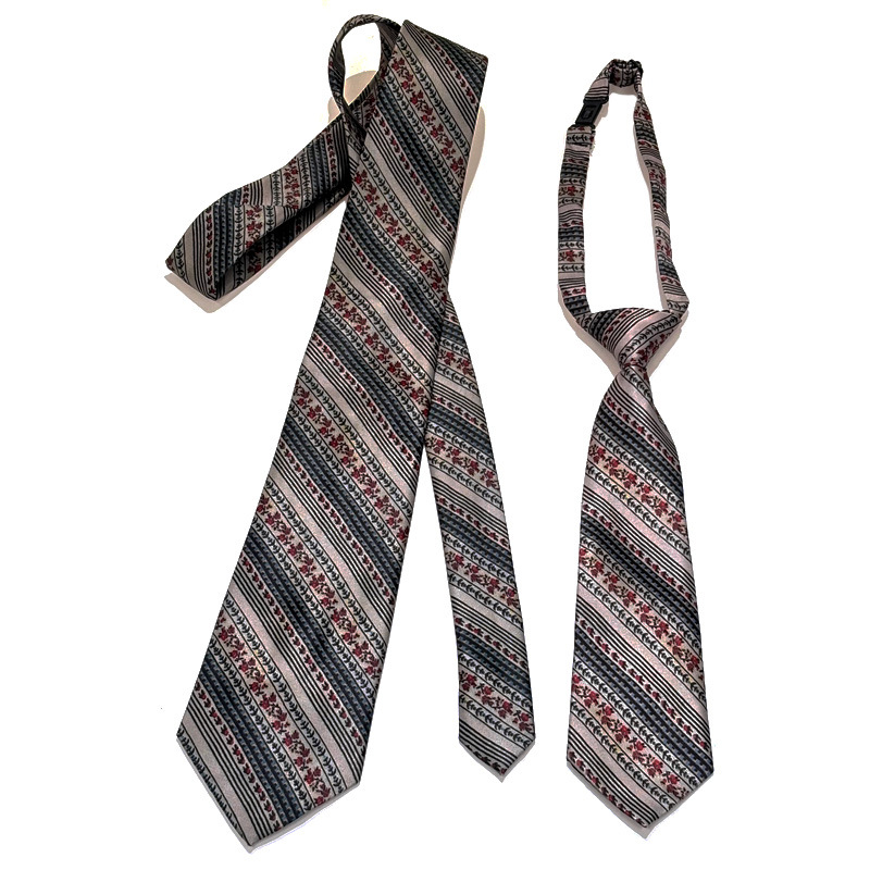 复古碎花领带女手打男宽版青少年韩版百搭港风个性斜条纹学生摄影