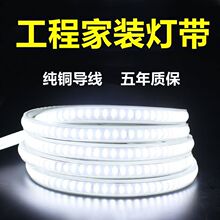 灯带led超高亮220V灯条工地户外家用防水送插头直接插电三色变光