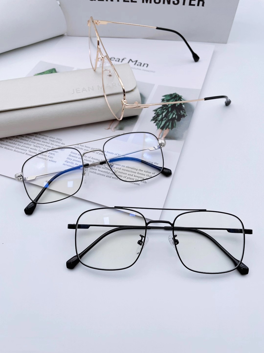 网红合金透明防蓝光超轻跑量框学生休闲时尚主流平光眼镜框35020