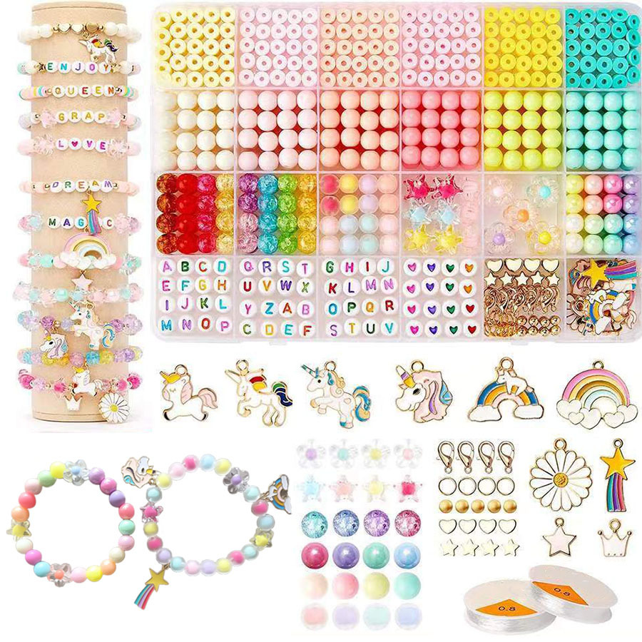 Amazon Beaded Diy Jewelry Accessories Materials Beads Handmade Beaded Beads Scattered Beads Diy Accessories Bracelet Full Set