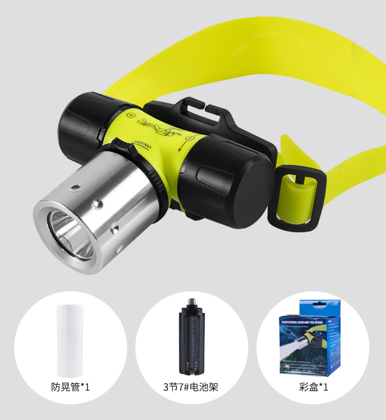 Exclusive for Cross-Border Diving Headlights Strong Magnetic Switch Strong Light Long Endurance Head-Mounted Detachable Battery Waterproof Headlight