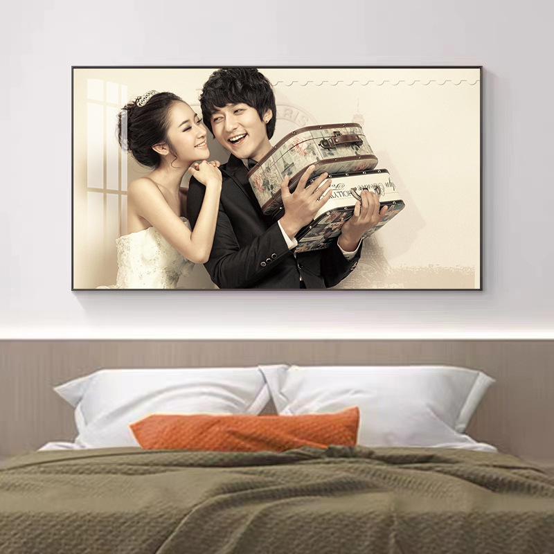 婚纱照宝宝照片打印全家福照片做成大相框铝合金边框挂画-阿里巴巴