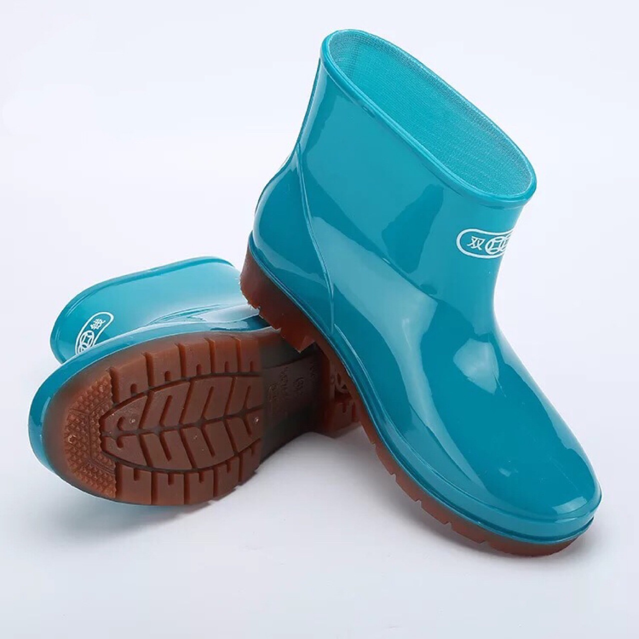 双钱雨鞋女式短筒劳保胶靴雨鞋雨靴