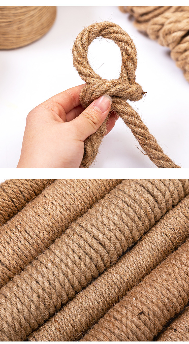 黄麻绳diy编织麻线创意幼儿园环境装饰墙粗5mm绳子捆绑细麻绳