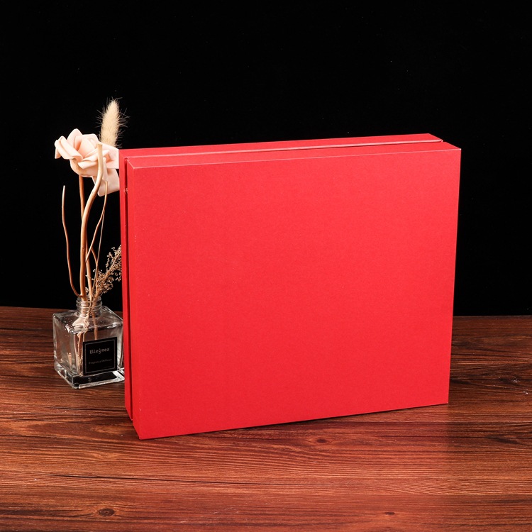红色礼品盒伴手礼包装盒礼盒天地盖礼物盒纸盒可印logo