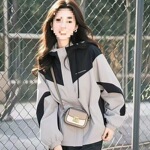 风衣夹克新款潮时尚款韩版宽松休闲外套女春秋2025冲锋衣连帽百搭