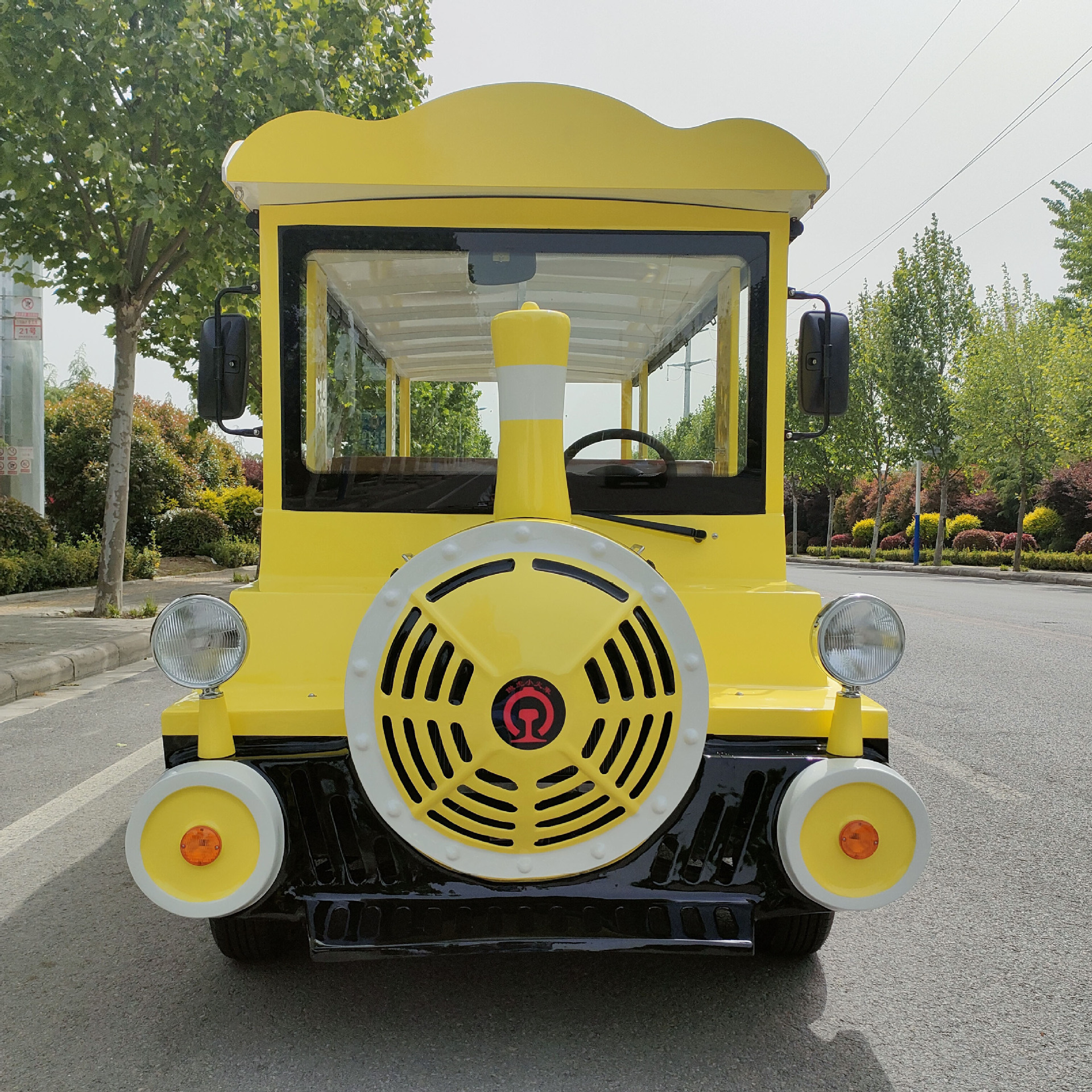 燃油观光车14座17座景区烧油小火车旅游接驳车游览电动车观光车