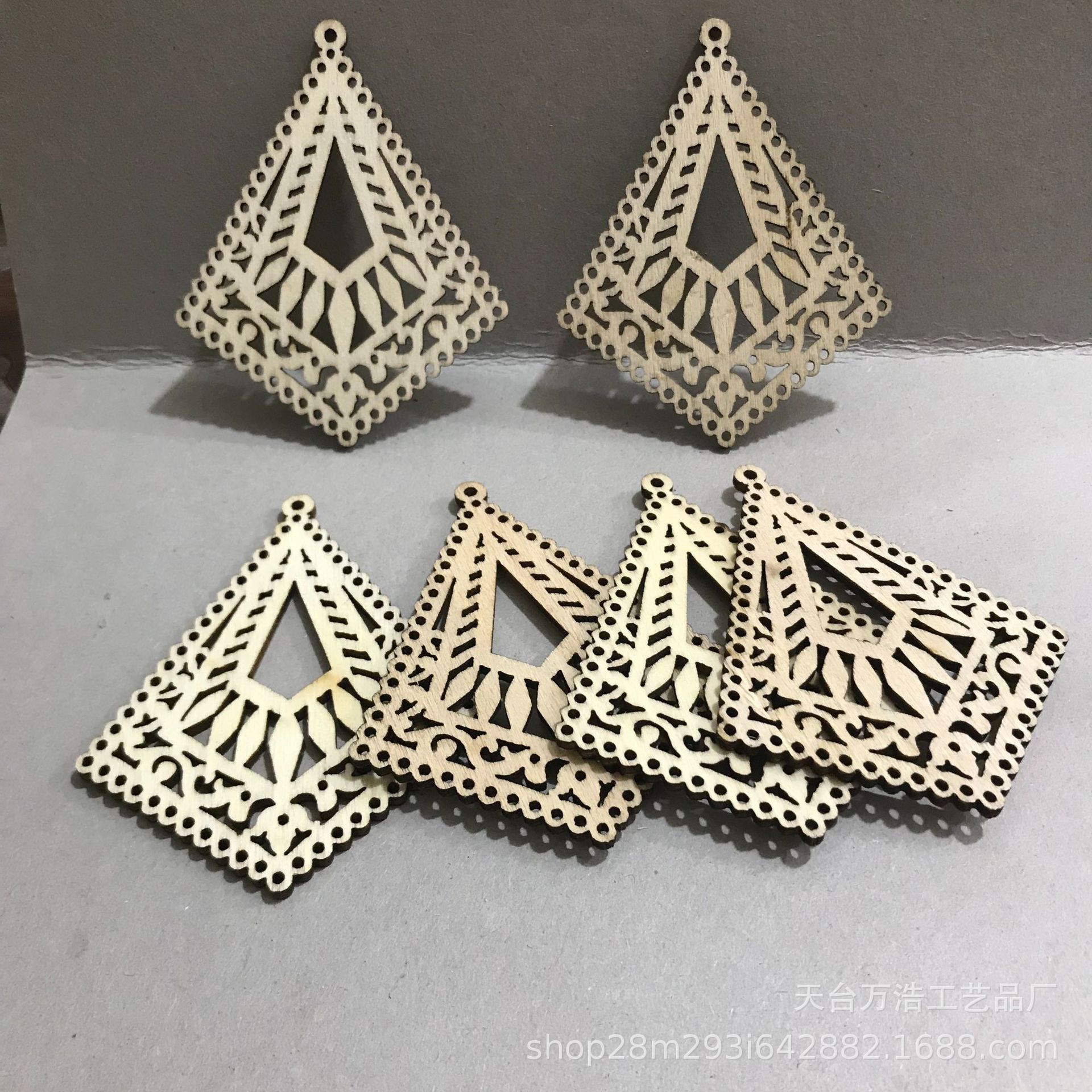 european and american african retro wood square earrings female graphic earrings carved printing personality fashion exaggerated ear jewelry