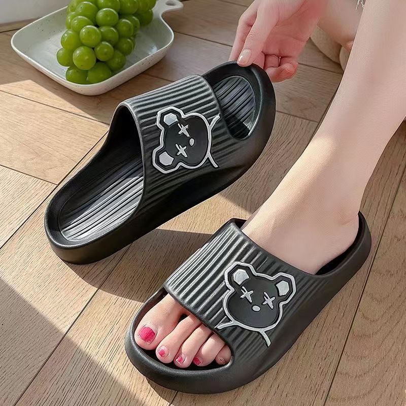 Slip-on Slippers for Women Summer Couple Home Non-Slip Bathroom Thick Bottom Indoor Home Men's Wholesale Sandals