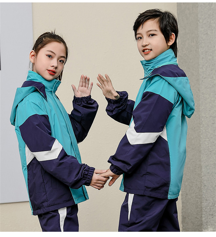 2021新款校服小学生可拆卸冲锋衣三件套园服校服儿童秋冬班服