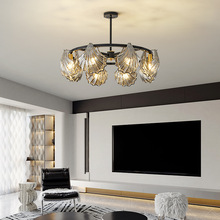 轻奢后现代意式玻璃贝壳吊灯法式复古简约创意客厅主卧室餐厅灯具