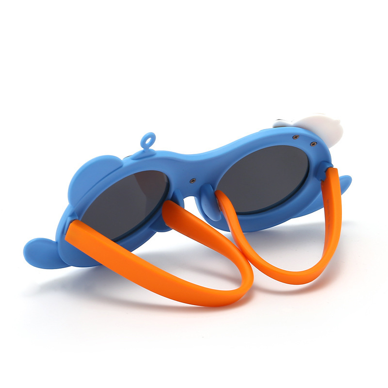 New Cartoon Kids Sunglasses Fashion UV Protection Polarized Glasses Animal Silicone Toy Sunglasses 22103