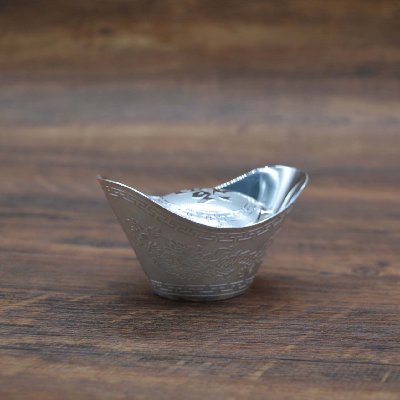 纯银999元宝100克 实心足银龙凤呈祥元宝带包装证书全套 支持复检